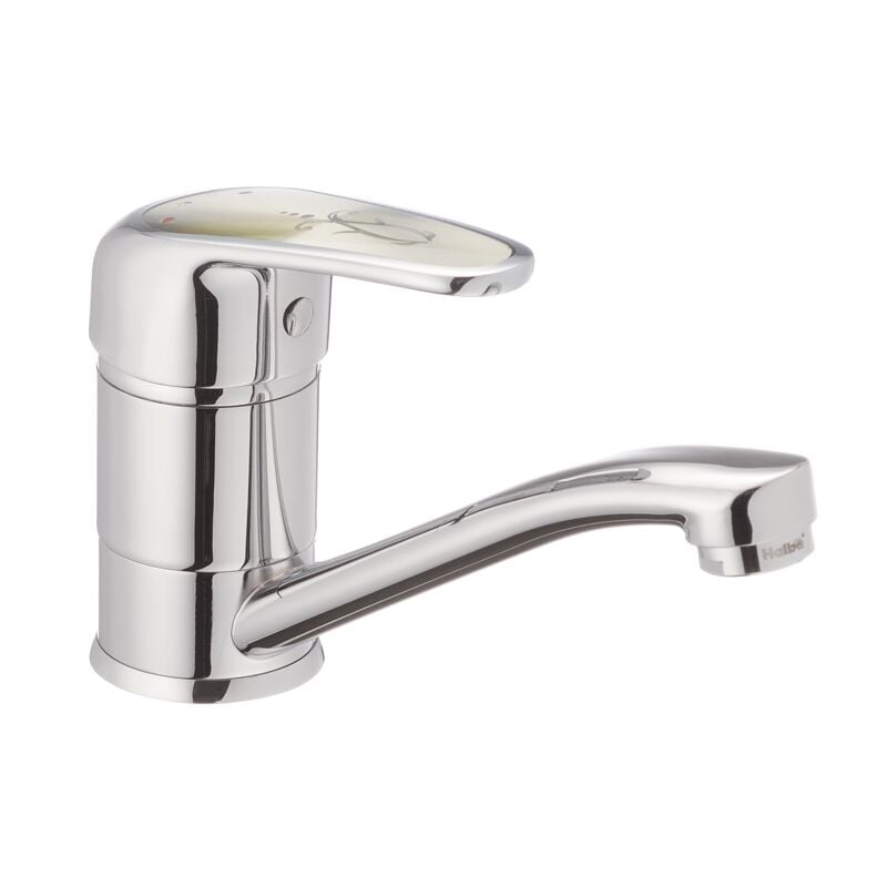 Смеситель для умывальника Haiba Magic 004 с серой ручкой (излив 15 см) (HB0665) Смеситель для умывальника Haiba Magic 004 с серой ручкой (излив 15 см) (HB0665)