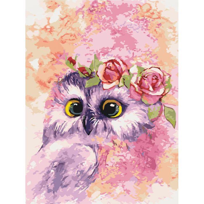 Картина по номерам Идейка Маленький совенок 30х40см