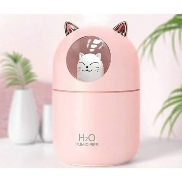 Увлажнитель воздуха Humidifier H2O с подсветкой cat rose 300ml