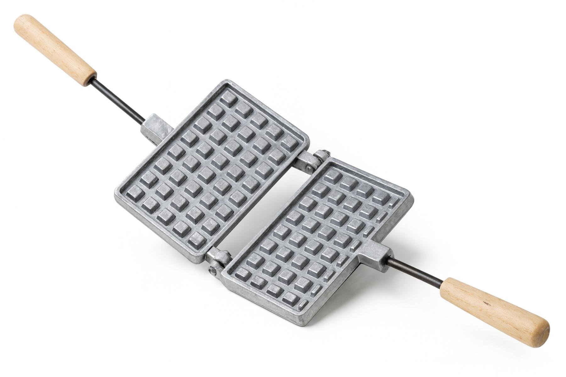 Форма для выпечки бельгийских вафель с деревянными ручками 15,5x10,5 см (30465631)