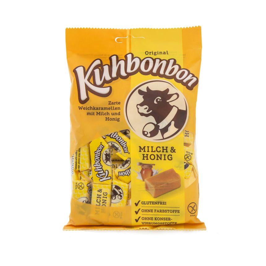 Цукерки без глютену Kuhbonbon "Корівка" молоко та мед 200 г (4028452200140)