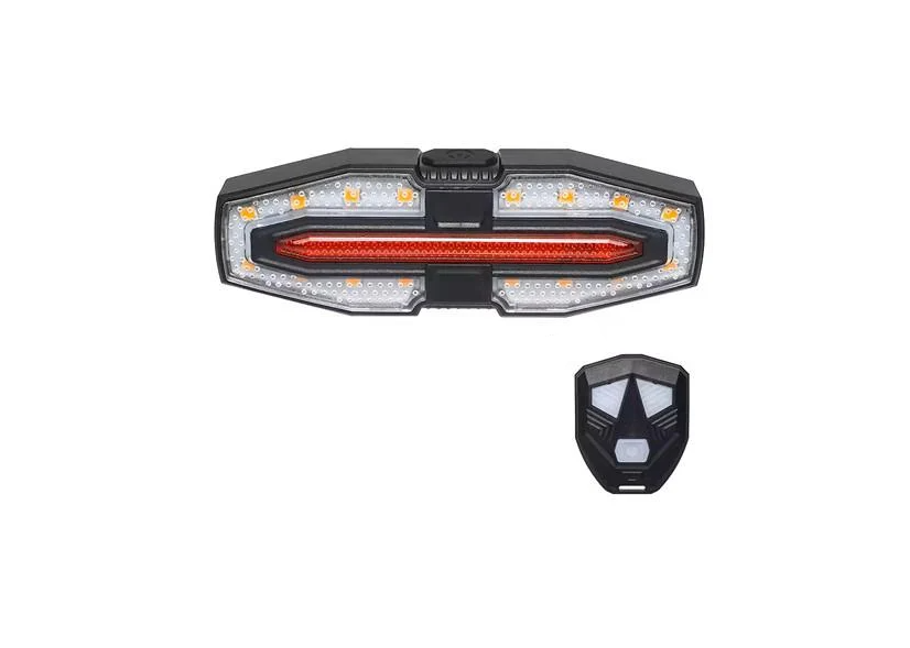 Велофонарь Waterproof LY-5510 Red+Yellow Type-C Li-Ion с указанием поворотов