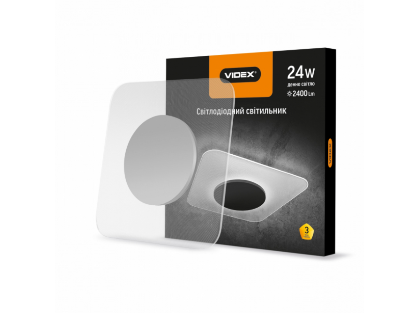 LED-світильник квадратний акриловий VIDEX 24W 4100K (27551800) LED-світильник квадратний акриловий VIDEX 24W 4100K (27551800)