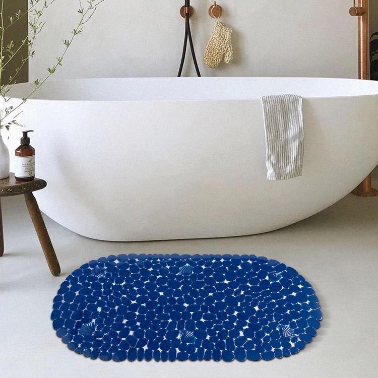 Коврик для ванны и душа Bathlux силиконовый резиновый нескользящий 69х35 см Синий