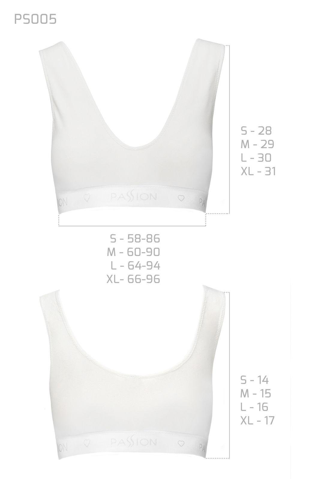 Спортивный топ из эластичного хлопка Passion PS005 TOP M White - фото 3