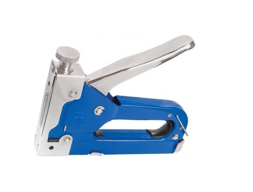 Пістолет скобозабивний механічний Intertool RT-0101 під скобу 11,3 x0,7x4-14 мм 10 шт. Синій
