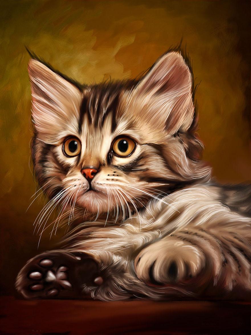 Алмазная мозаика Милый котенок 40x50 см (DM.194)