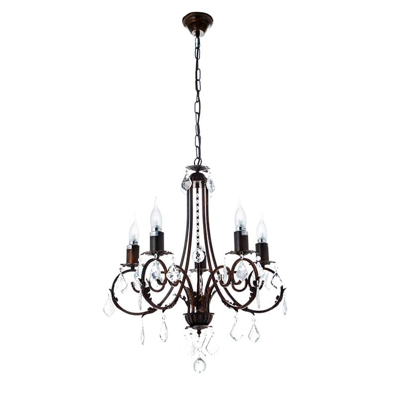 Люстра подвесная Light House ES-15767/5 Свечи Коричневый