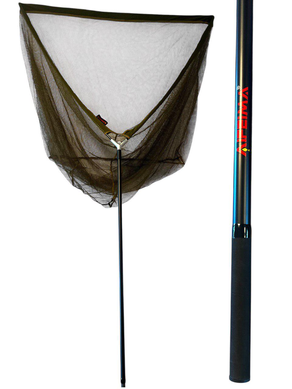 Подсак карповый усиленный Feima CK-2775 ручка штекерная 190 см в чехле 90x115 см (1677875248) - фото 3