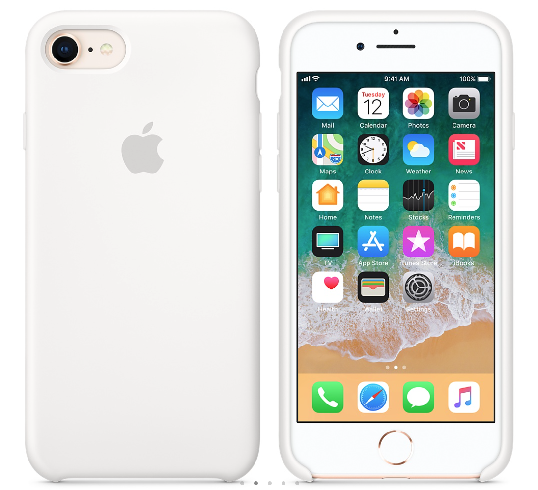 Чехол-накладка Apple Silicone Case for iPhone 7/8/SE, White (HC)