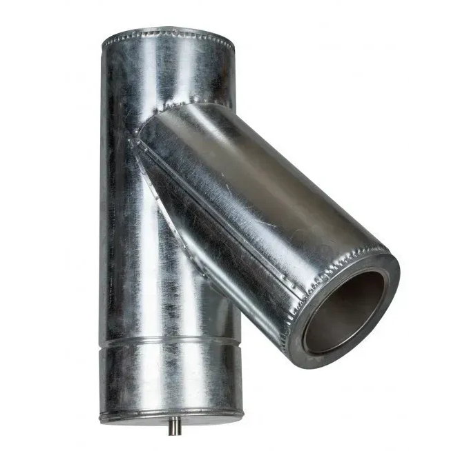 Трійник 45° AiSi 304 0,8 мм термо нержавіюча сталь/оцинкований ⌀ 500/560 мм (L000272) (L000272)