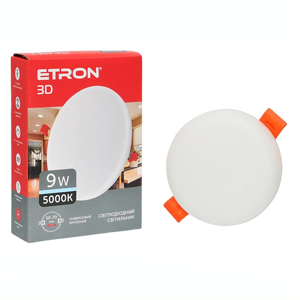 Светильник светодиодный ETRON Decor 1-EDP-601 9W 5000К ИР20 круг Светильник светодиодный ETRON Decor 1-EDP-601 9W 5000К ИР20 круг