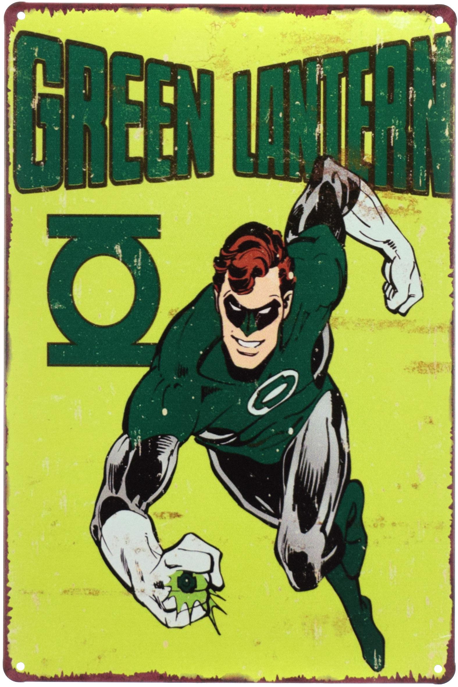 Табличка металева Зелений Ліхтар/Green Lantern 20x30 см