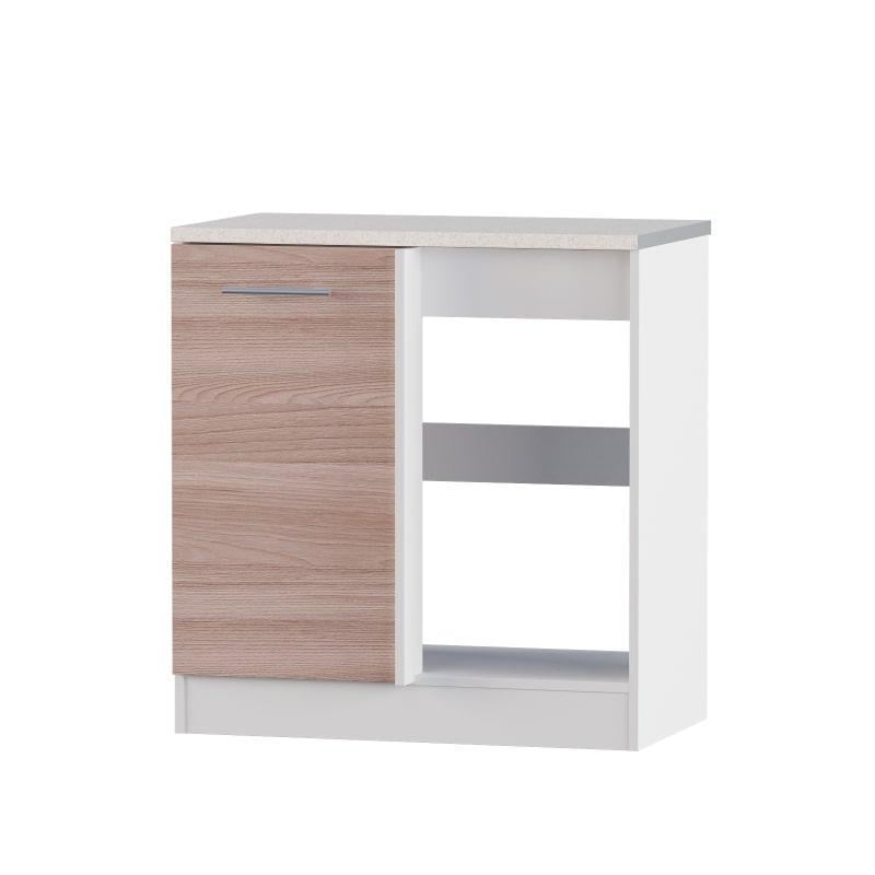 Модуль кухонний нижній кутовий Еверест Еко 790 зі стільницею 79х46х82 см Ясень шимо-темний/Білий (DTM-2906)