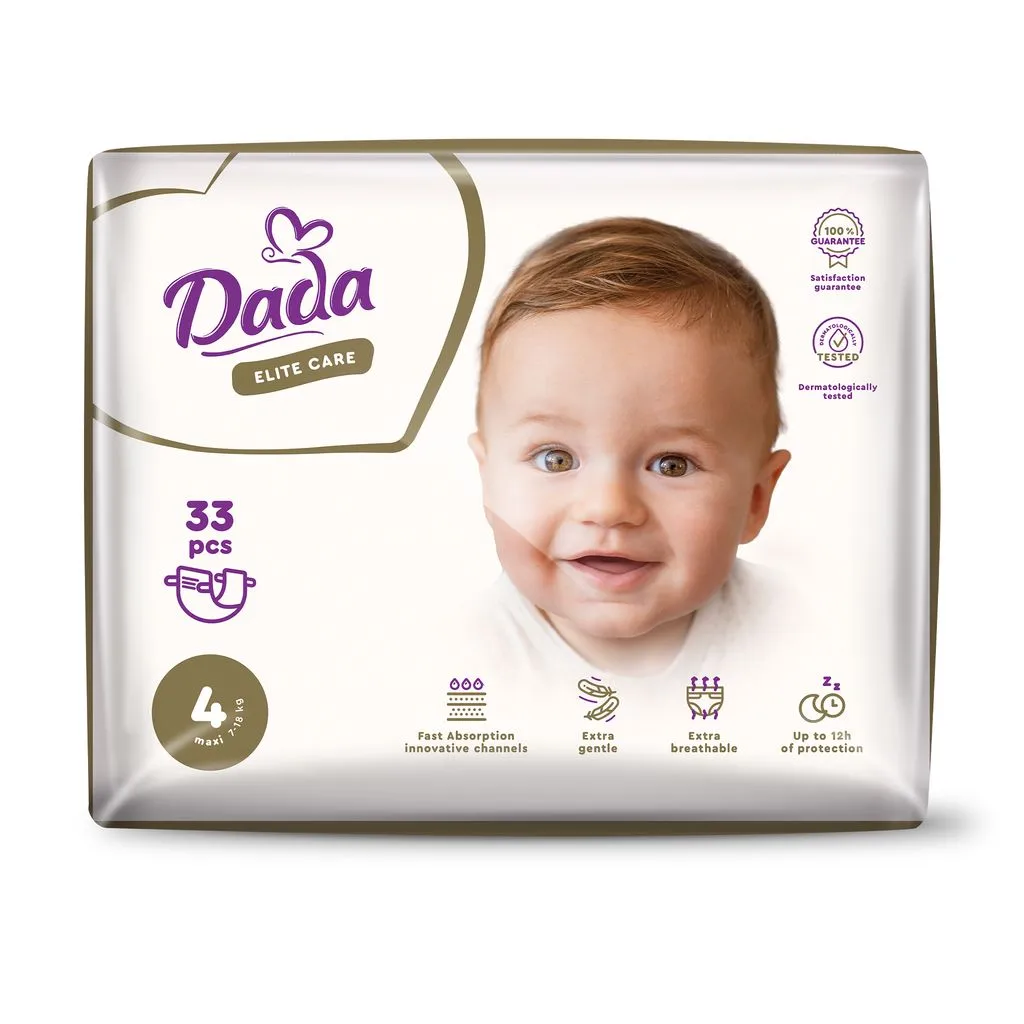 Підгузки дитячі Dada Elite Care Maxi 4 7-18 кг 33 шт. (000006929)