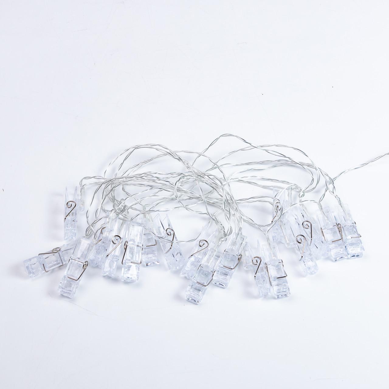 Гірлянда-нитка із прищіпками для фото 20 LED 5,2 м (A65) - фото 8