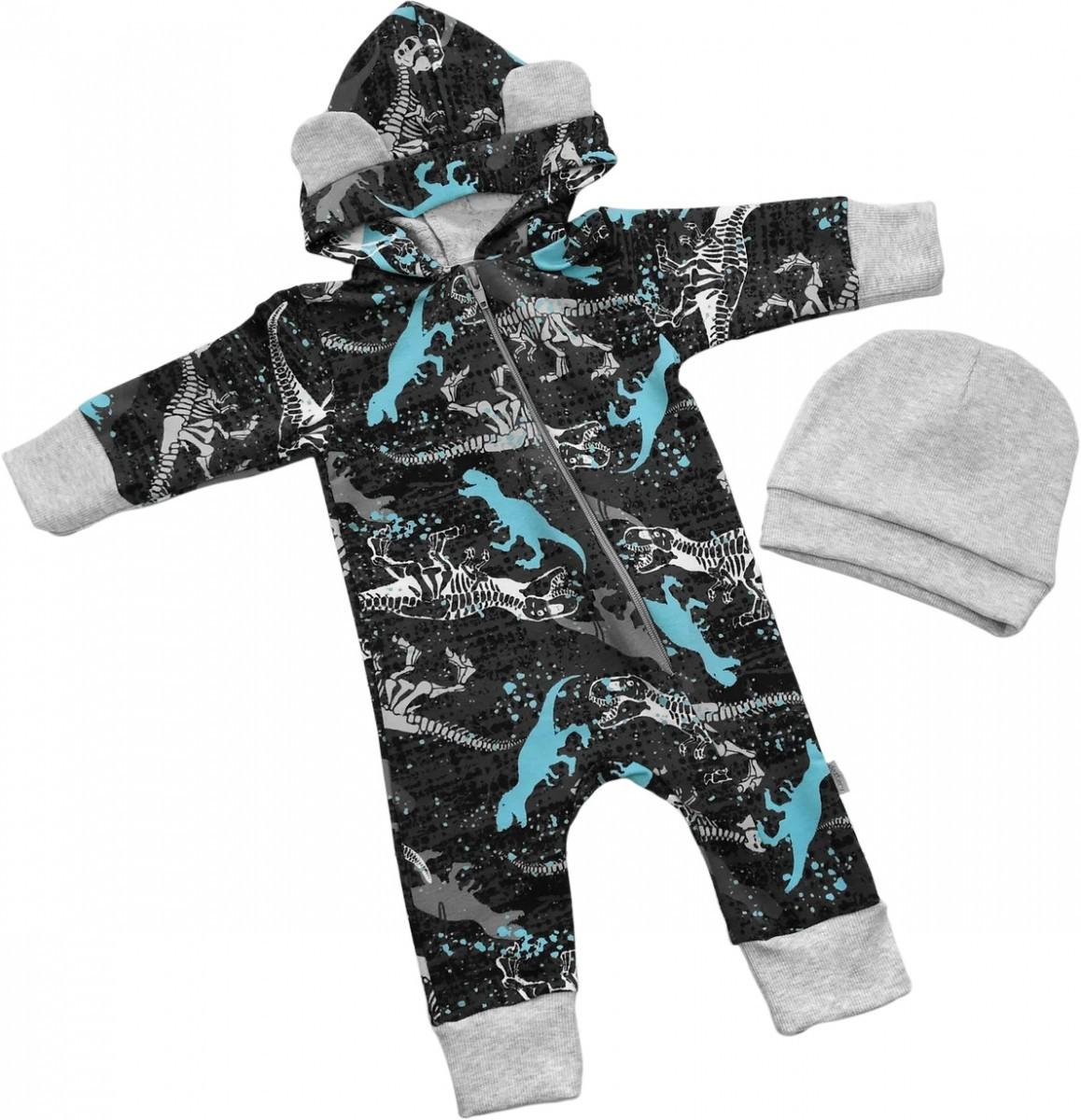 Комбинезон и шапочка Dexter's Тирекс 86 см Серый