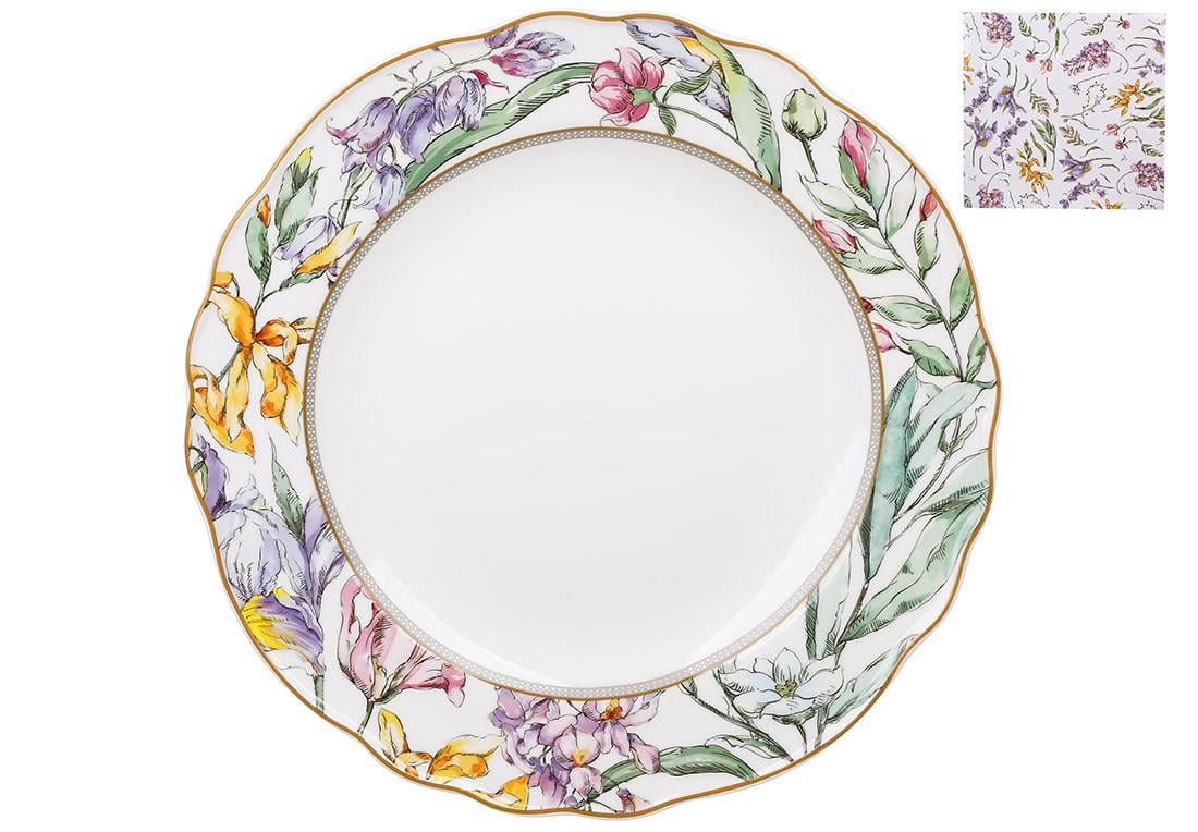 Тарелка BonaDi Wisteria Garden фарфоровая 26 см (498-335)