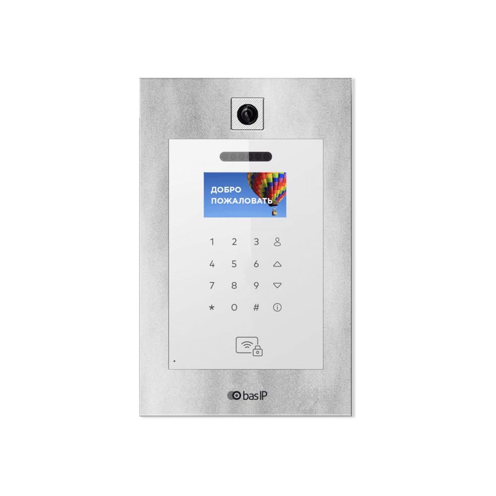 Панель виклику багатоабонентська IP BAS-IP AA-11B зі зчитувачем UKEY для IP-домофонів Silver (302799)