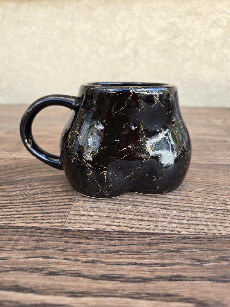 Бокал Сідниця глянець мармур 600 мл Чорний (26159770) - фото 3