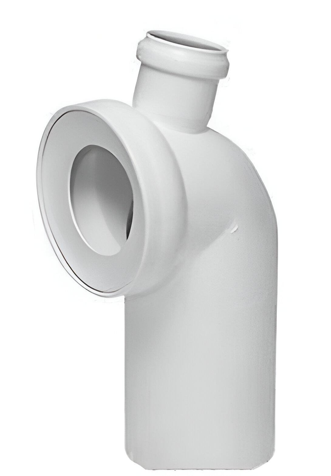 Коліно для підключення унітаза ПП Armakan d 110x50 мм 90° з патрубком Білий (AUW31)