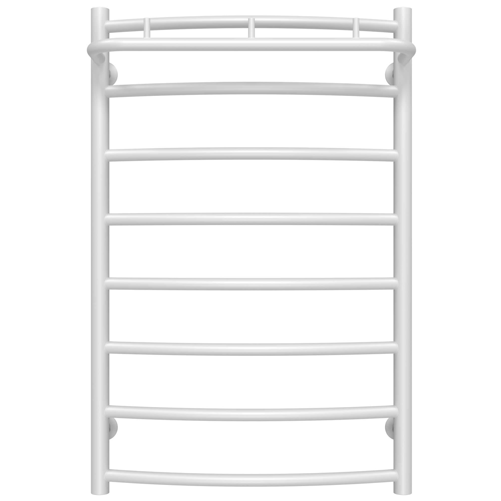 Полотенцесушитель водяной Deffi Классик N П8 нижнее подключение нержавеющая сталь 500х800 мм Белый (C.KN.80.50.8.W.A)