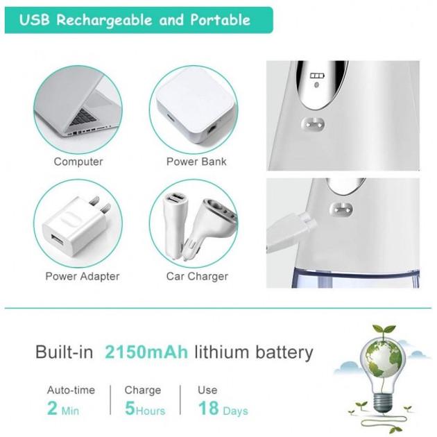 Ирригатор Binefia 360° Oral Irrigator водный 6 насадок 5 режимов вращение 360° 300 мл - фото 2 Ирригатор Binefia 360° Oral Irrigator водный 6 насадок 5 режимов вращение 360° 300 мл - фото 2