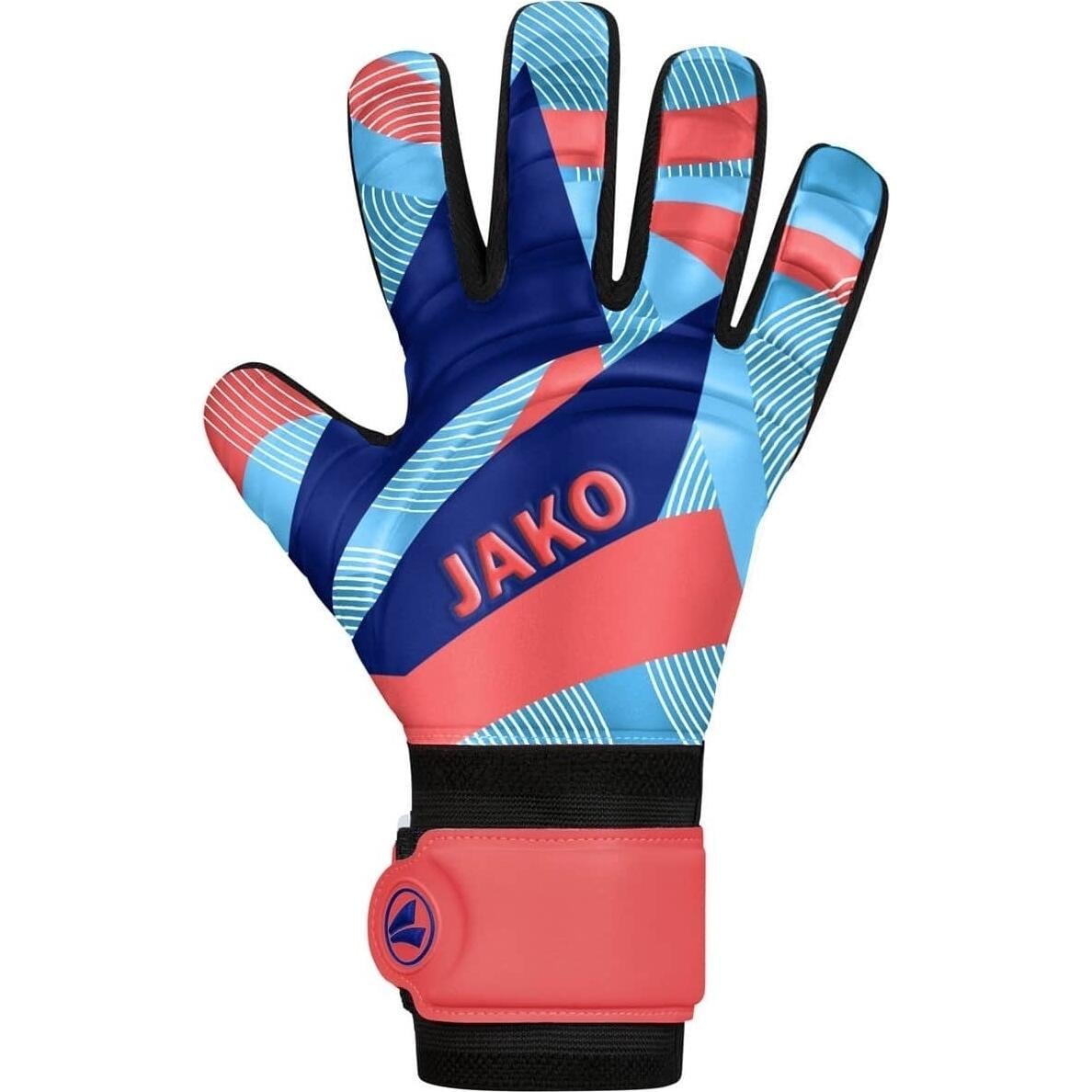 Вратарские перчатки детские Jako RIVER BASIC JUNIOR RC р. 4 Темно-сине-коралловый (2580-192)