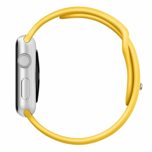 Ремешок силиконовый Sport Band для Apple Watch 42/44/45/49 мм Yellow (212-00509) - фото 4