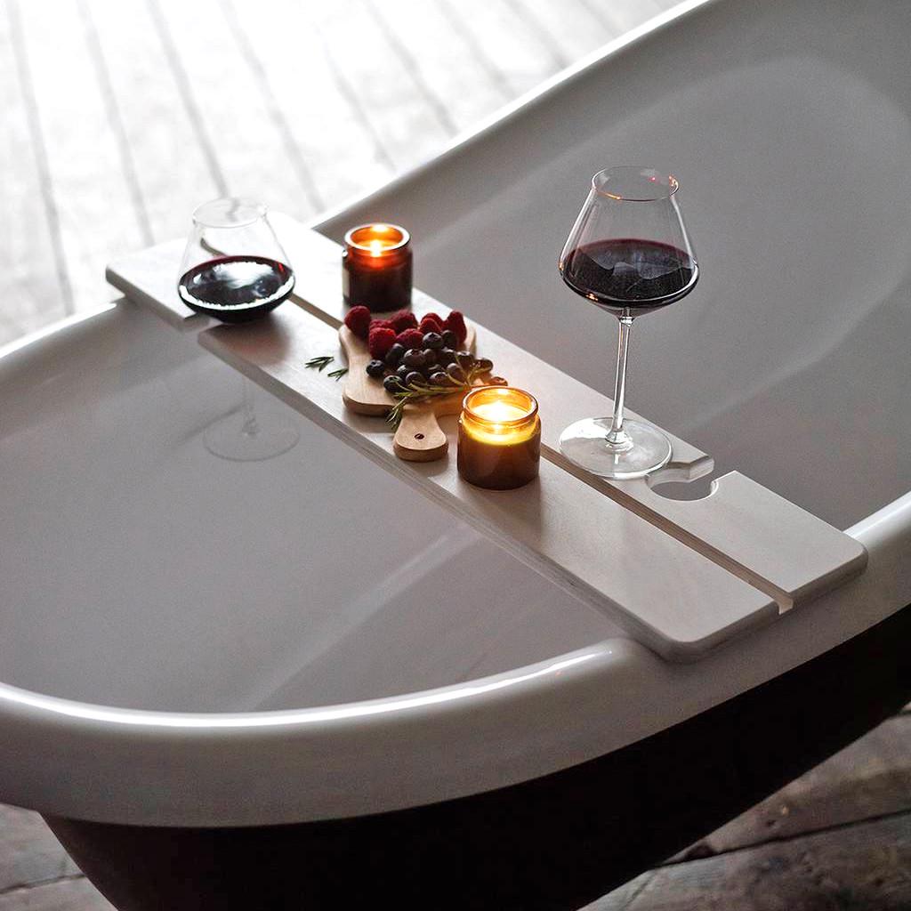 Столик-полка для ванной из дерева Хама Зефир (СДВ-001020)