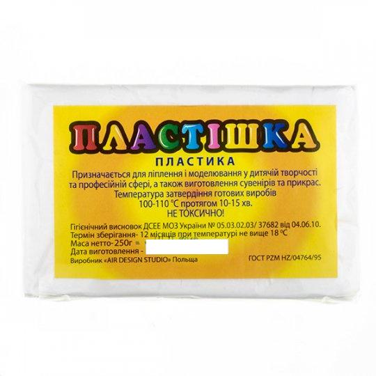 Глина полимерная Пластишка 250 г Белая полупрозрачная (0102-250)