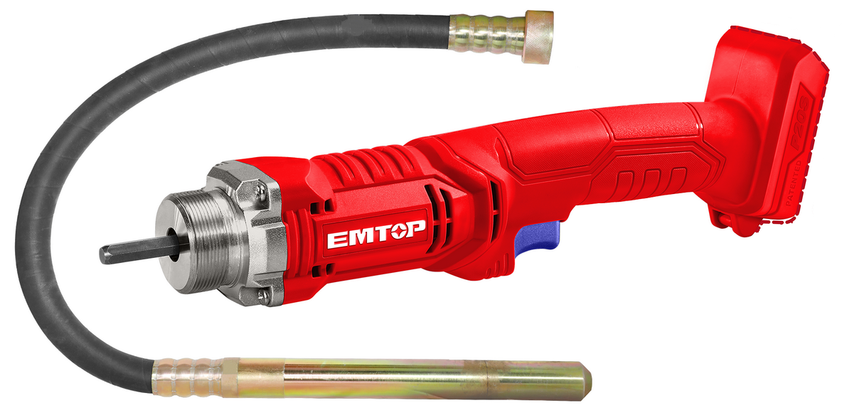Вибратор для бетона аккумуляторный EMTOP ECVL202301 без АКБ и ЗУ