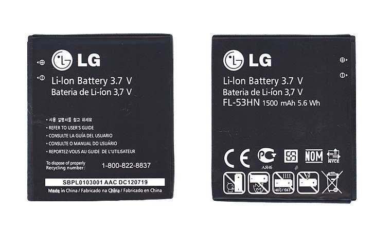 Аккумулятор для смартфона LG FL-53HN 3,7V 1500 mAh 5,6 Wh Black
