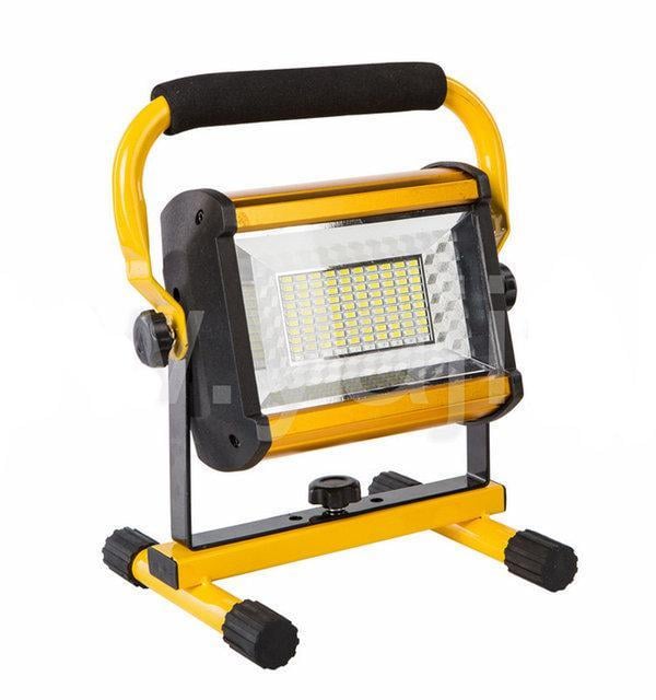 Прожектор-ліхтар UKC Flood Light 18650 LED 4 режими кріплення/5 акумуляторів 100 Вт Жовтий (22981456) - фото 3 Прожектор-ліхтар UKC Flood Light 18650 LED 4 режими кріплення/5 акумуляторів 100 Вт Жовтий (22981456) - фото 3