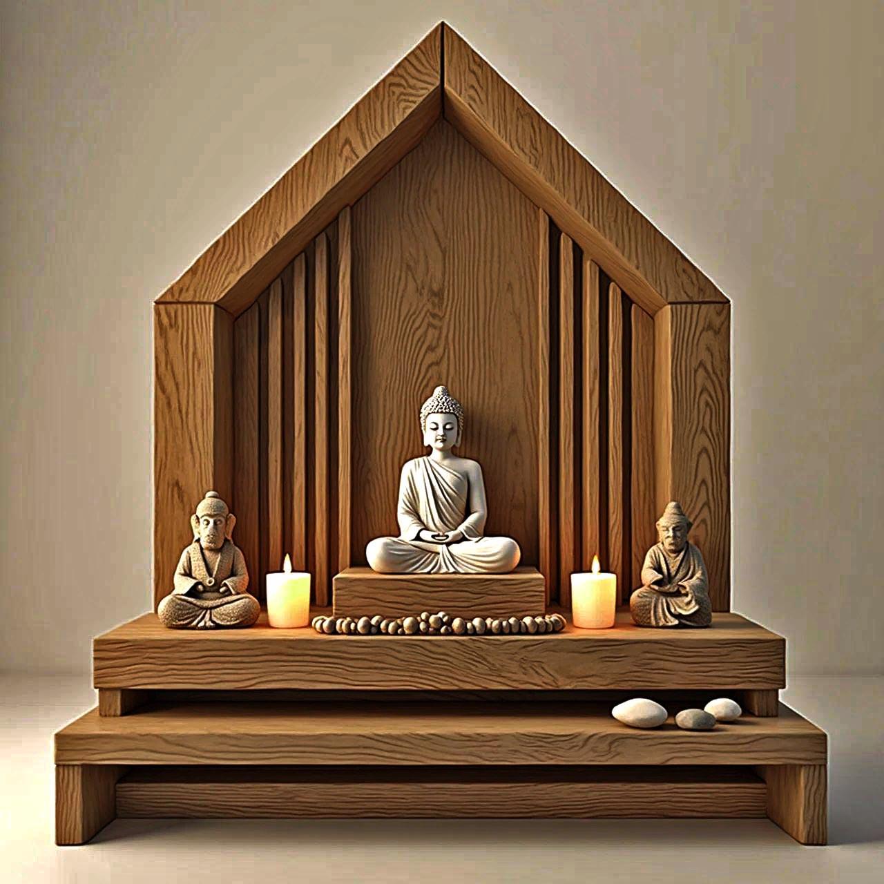 Алтарь для медитации из дерева Лакшани Сиена (ЛАТ-017105)