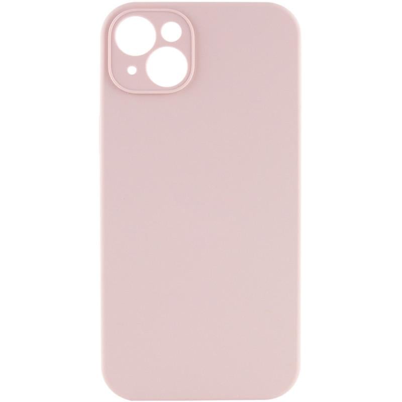 Противоударный чехол Silicone Case Full Camera Protective (AA) NL для Apple iPhone 15 Plus (6.7") Розовый / Pink Sand