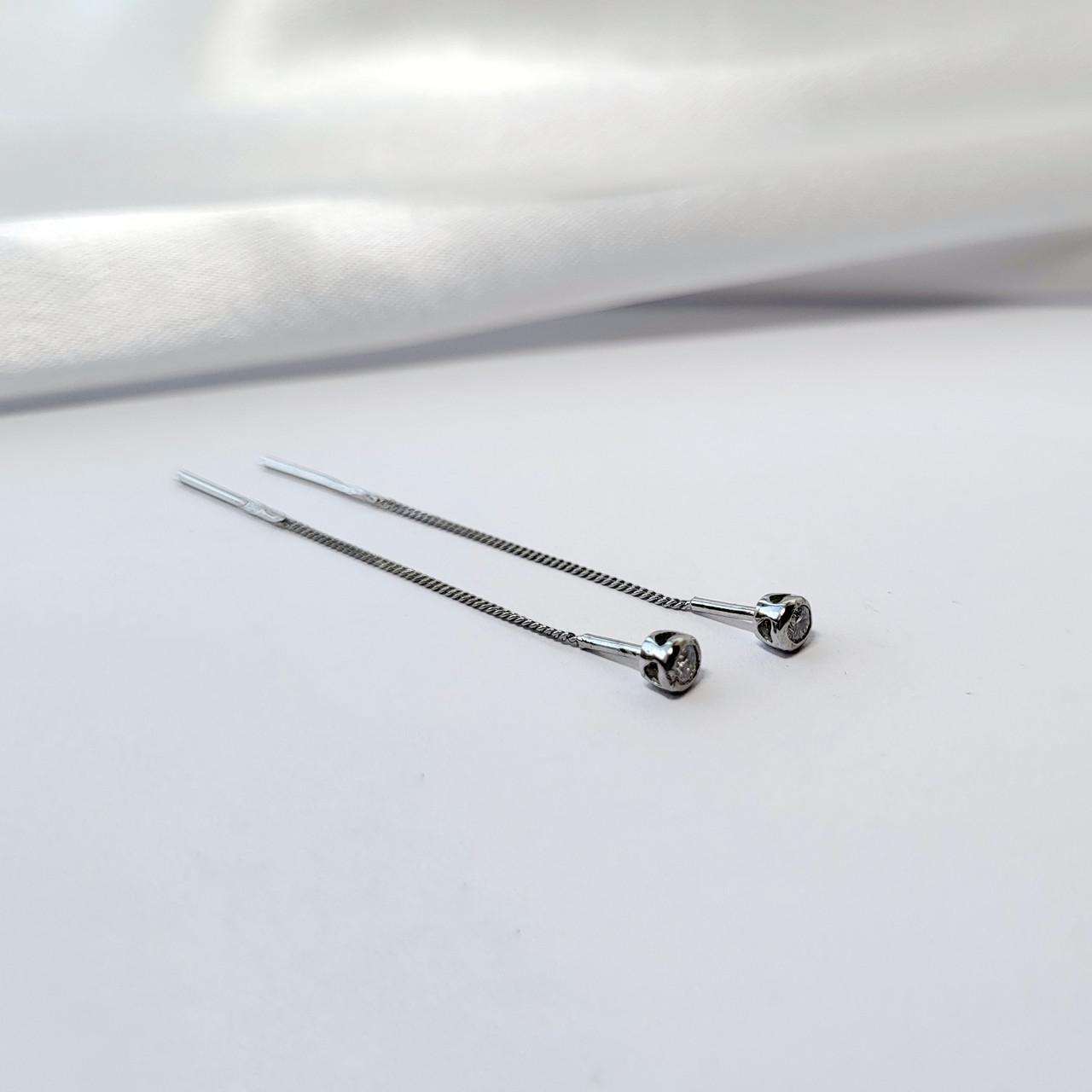 Сережки серебро 3 мм 925 пробы 0,90 г (5396/1р)