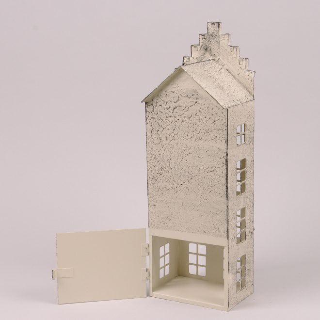 Свічник Flora Будиночок металевий 40 см Кремовий (39578) - фото 3