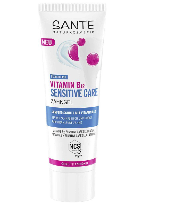 Гель для чувствительных зубов Sante Sensitive Care с витамином В12 без фтора 75 мл (40774)