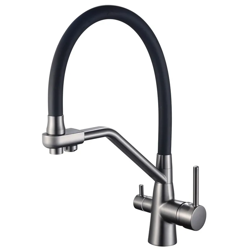 Змішувач для кухні MIXXUS PREMIUM SENNA 021 Graphite з виходом для питної води (MI6827)