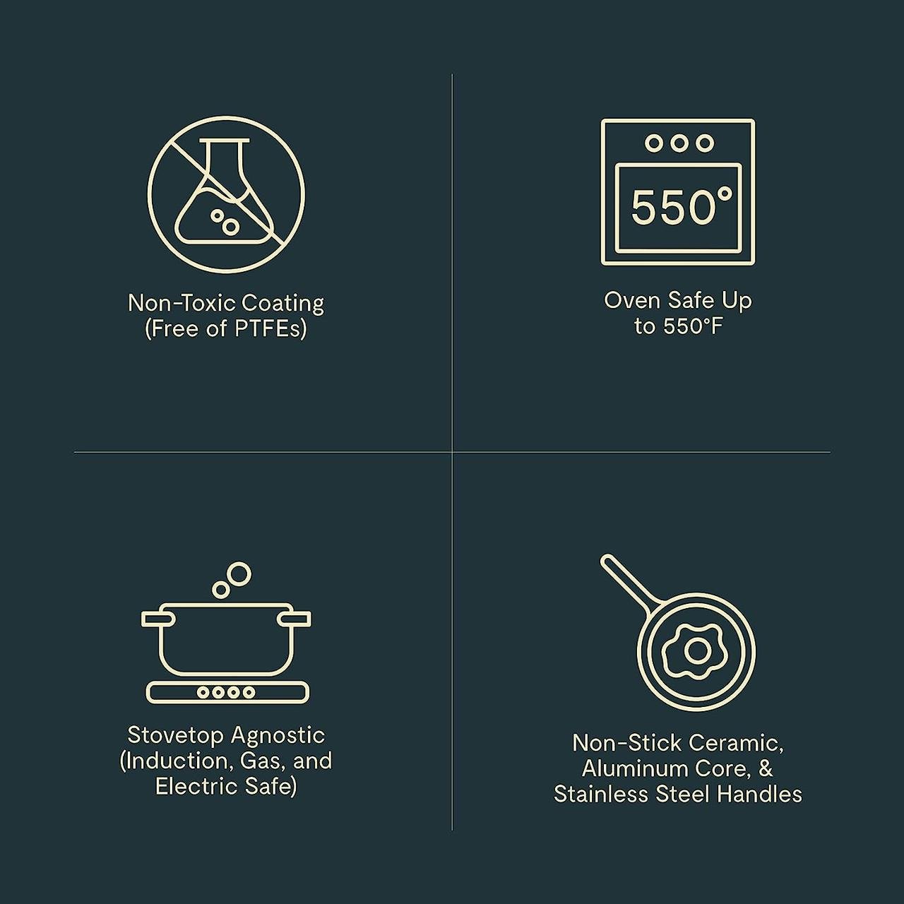 Сковорода керамічна Caraway з антипригарним покриттям 27 см 2,6 л - фото 7