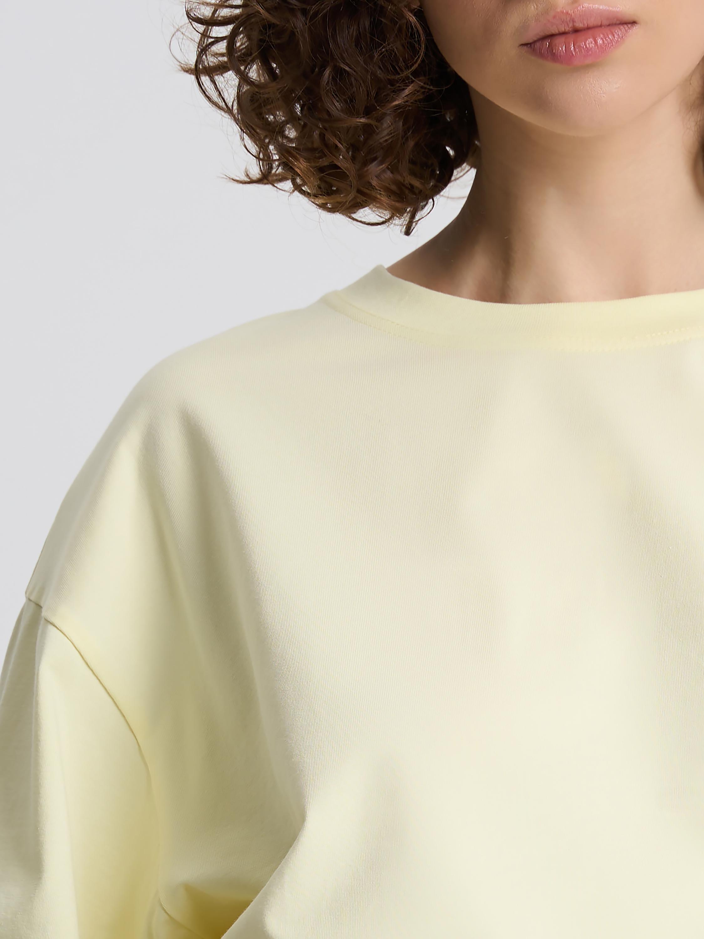 Футболка женская оверсайз ROZA 231105 S Нежно-желтый (4824005715419) - фото 4 Футболка женская оверсайз ROZA 231105 S Нежно-желтый (4824005715419) - фото 4