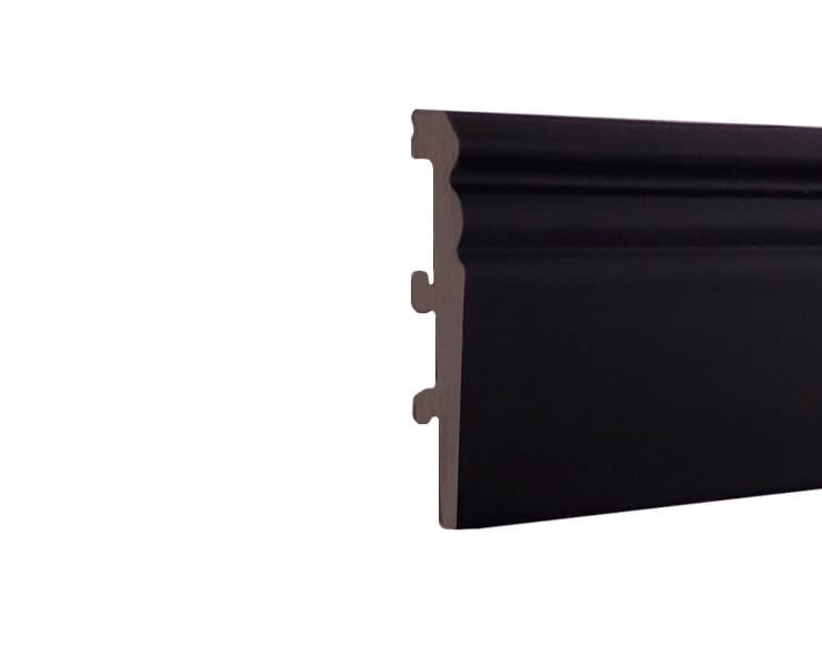 Плінтус дюрополімерний 13х80 мм Чорний (8013Р-5004-4)