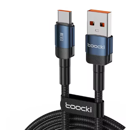 Кабель Toocki 100w/6A USB A-Type C 1 м Синій (TQ-X12AC1BLU100)