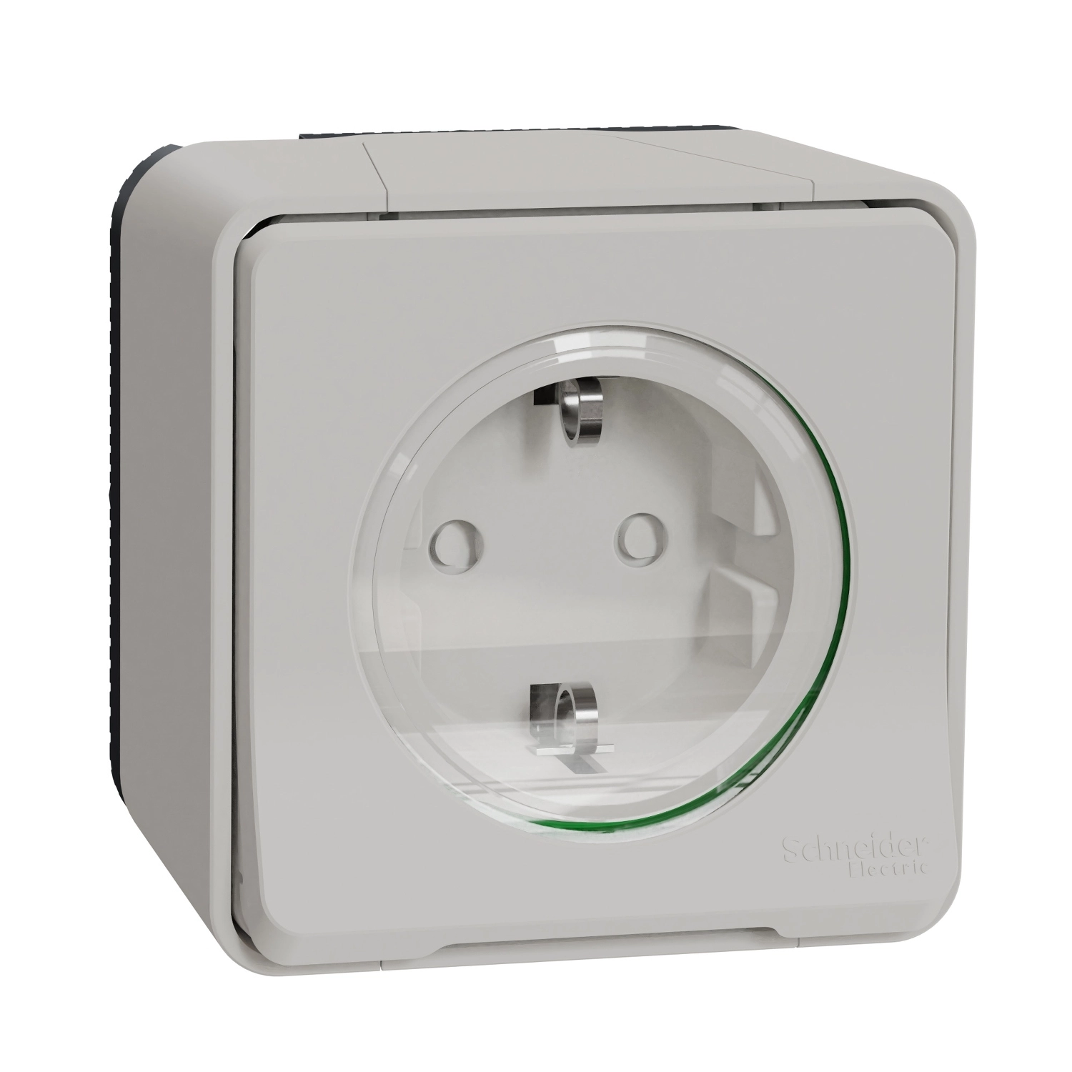 Розетка Schneider Electric Mureva Styl с заземлением и защитными шторками IP55 Белый (MUR39034)