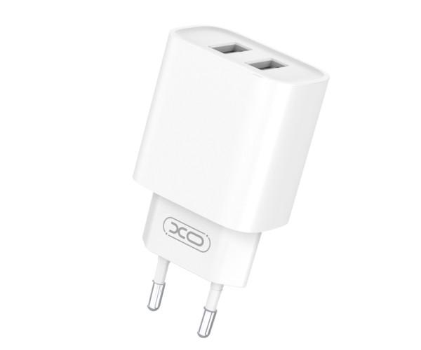Устройство сетевое зарядное XO CE02C 2USB с кабелем lightning 2,1A 1 м White - фото 2 Устройство сетевое зарядное XO CE02C 2USB с кабелем lightning 2,1A 1 м White - фото 2
