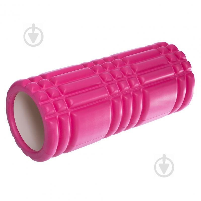 Роллер для занятий йогой и пилатесом Grid 3D Roller FI-6277 d-14.5см, l-33см Розовый