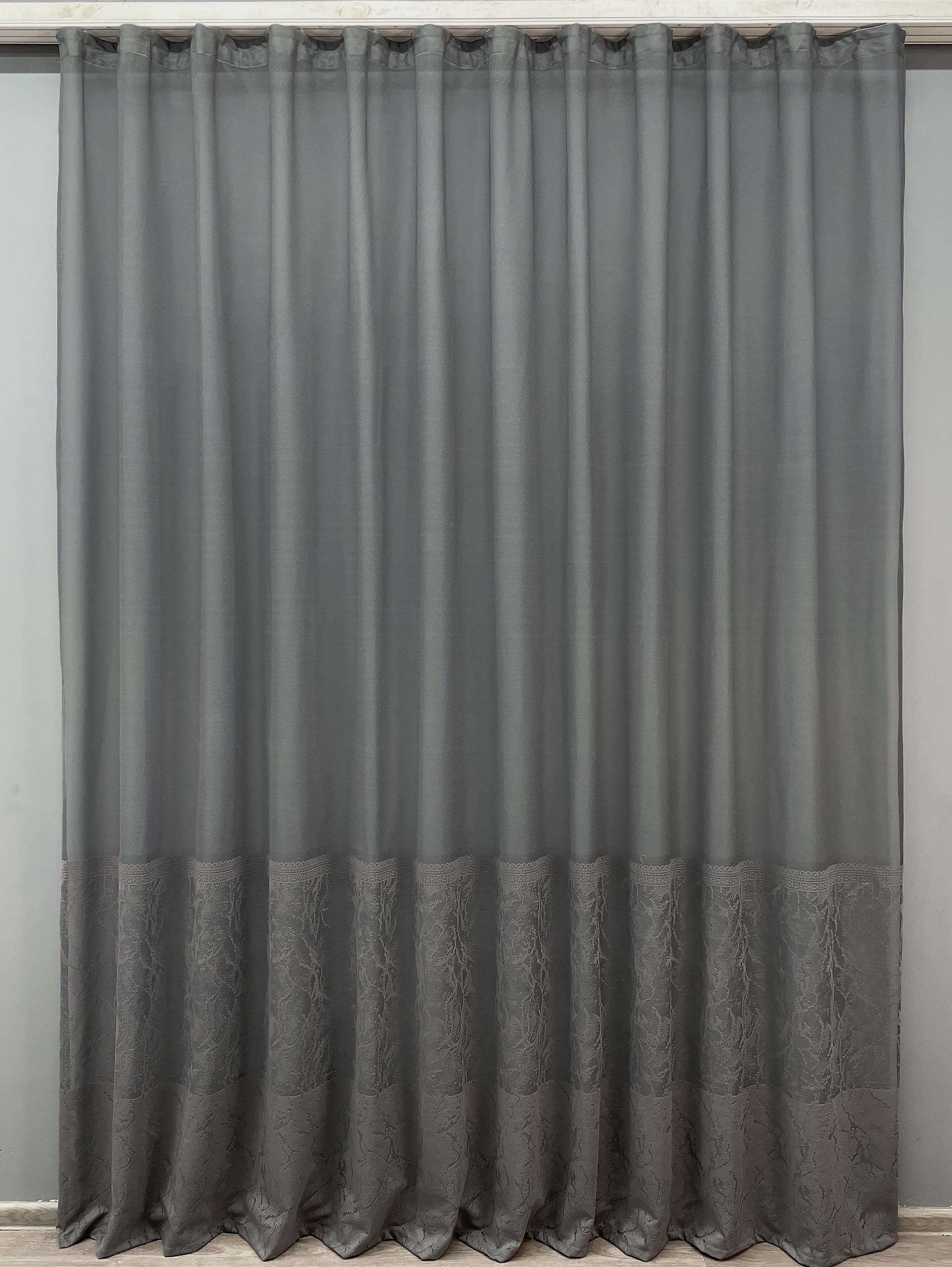 Тюль VR-Textil 1426т Greta Жаккард 300х270 см Графитовый (42-0245)