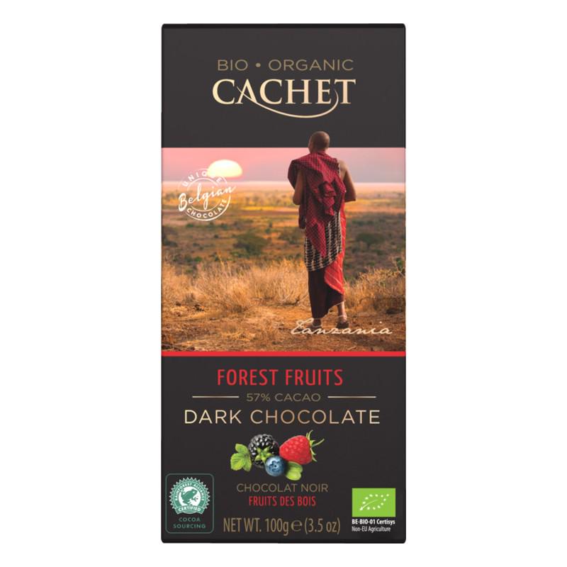 Шоколад Черный Cachet Dark with Forest fruits какао 100 г (21347)