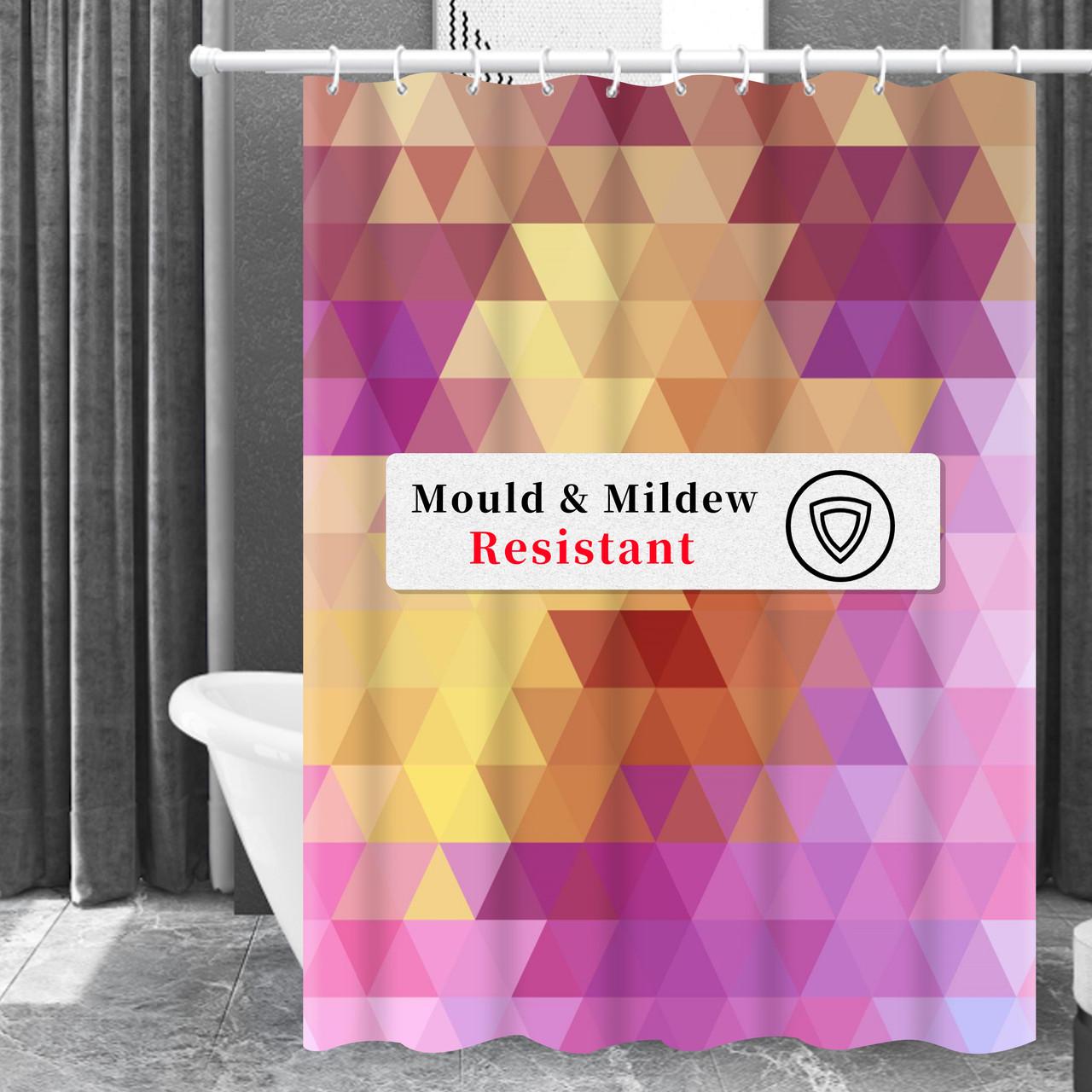 Шторка для ванної кімнати Bathlux водонепроникна з кільцями 180x180 см (1864371728) - фото 3